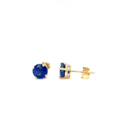1.86 Carat Blue Sapphire Studs
