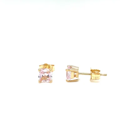 1.10 Carat Cushion Pink Sapphire Studs