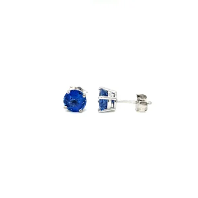 2.12 Carat Blue Sapphire Studs